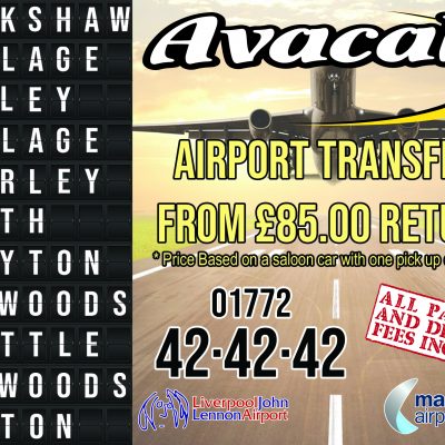 *****Reduced Airport Rate for parts of Chorley Area*****